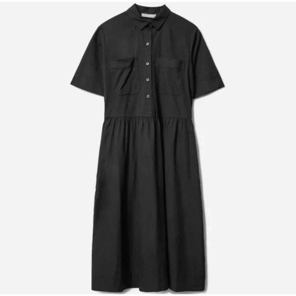 Everlane Dresses & Skirts - Everlane The Parklet Shirt Dress Sz 2 Black